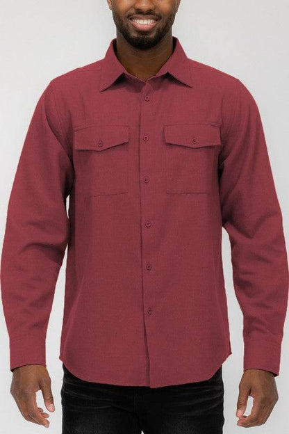 Weiv Mens Solid Flannel Shirt - Shop Style & More | Fresh Looks, Everyday Deals & Free Shipping