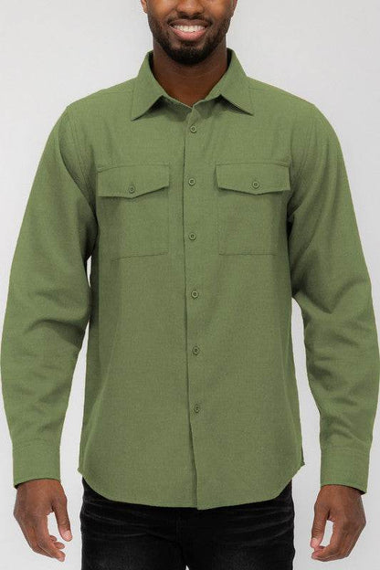 Weiv Mens Solid Flannel Shirt - Shop Style & More | Fresh Looks, Everyday Deals & Free Shipping