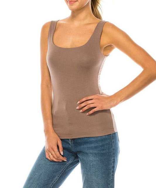 BAMBOO DOUBLE LAYERED TANK - Shop Style & More | Fresh Looks, Everyday Deals & Free Shipping