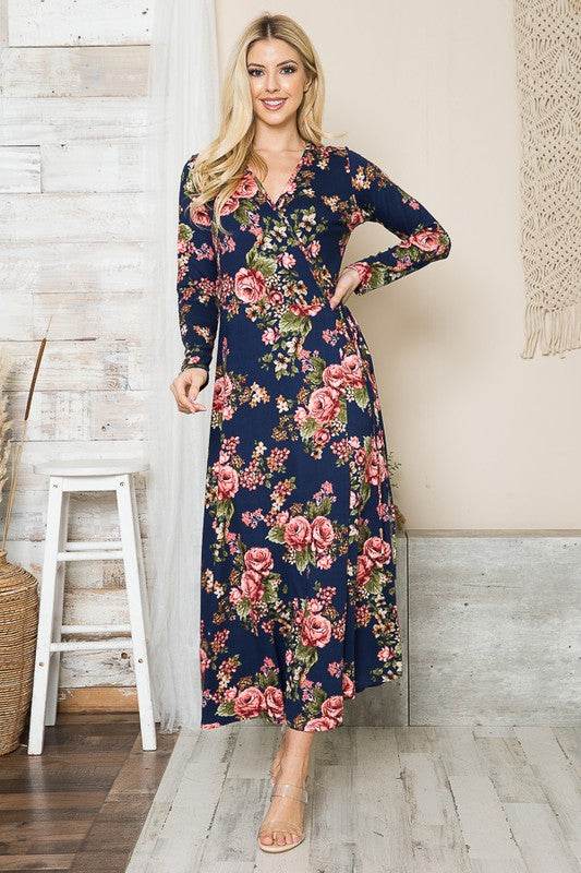 Floral Maxi Wrap Dress - Shop Style & More | Fresh Looks, Everyday Deals & Free Shipping