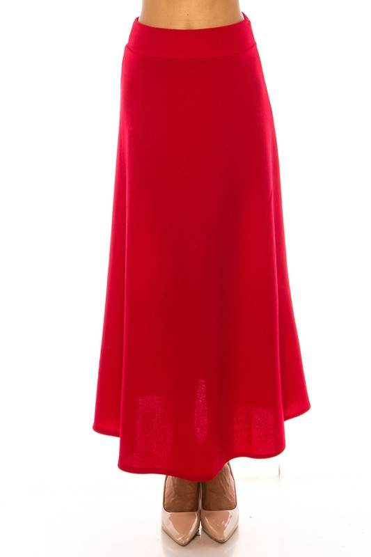 Solid, high waisted, A-line, midi skirt - Shop Style & More | Fresh Looks, Everyday Deals & Free Shipping