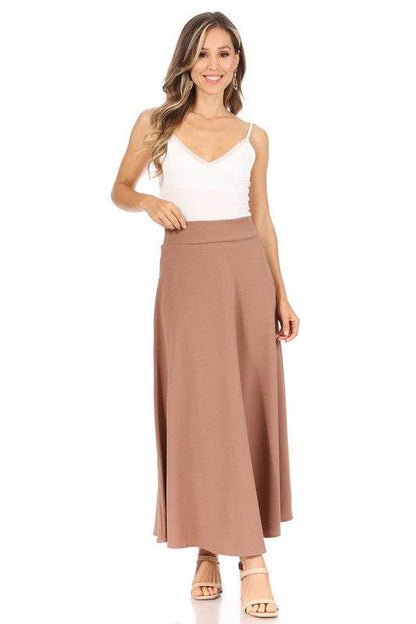 Solid, high waisted, A-line, midi skirt - Shop Style & More | Fresh Looks, Everyday Deals & Free Shipping