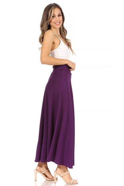 Solid, high waisted, A-line, midi skirt - Shop Style & More | Fresh Looks, Everyday Deals & Free Shipping