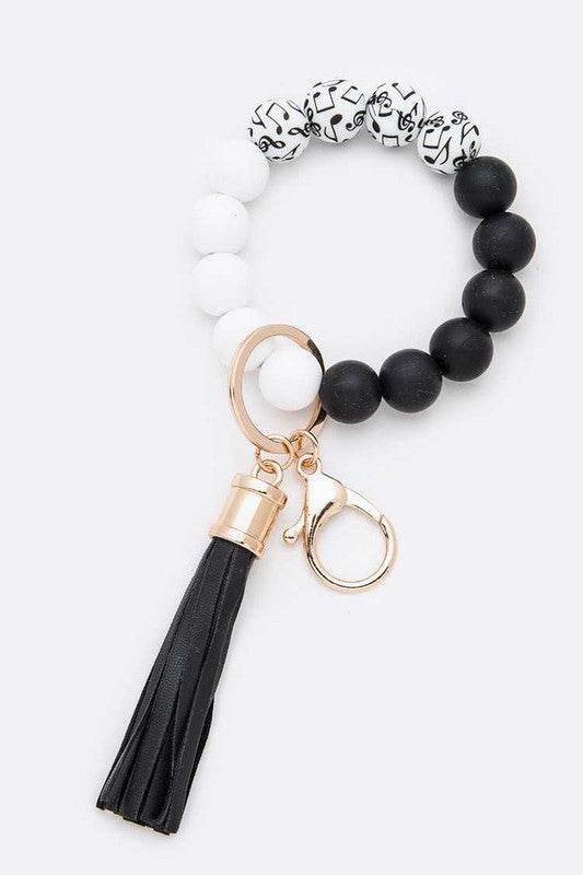 Silicon Printed Beads Tassel Bracelet Key Chain - Shop Style & More | Fresh Looks, Everyday Deals & Free Shipping