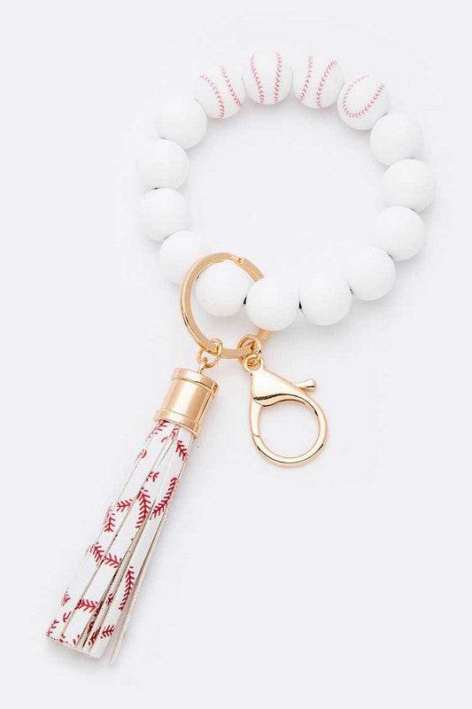 Silicon Printed Beads Tassel Bracelet Key Chain - Shop Style & More | Fresh Looks, Everyday Deals & Free Shipping
