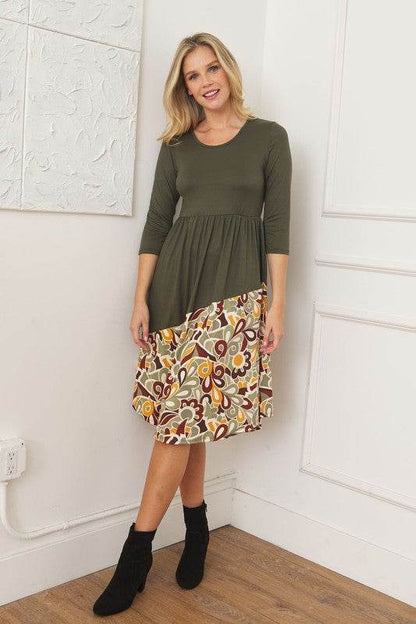 Asymmetrical Accent Midi Dress - Shop Style & More | Fresh Looks, Everyday Deals & Free Shipping