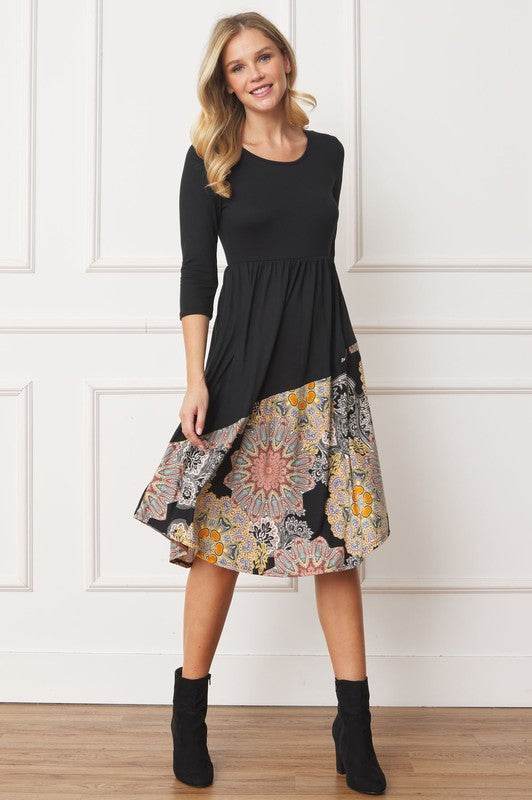 Asymmetrical Accent Midi Dress - Shop Style & More | Fresh Looks, Everyday Deals & Free Shipping