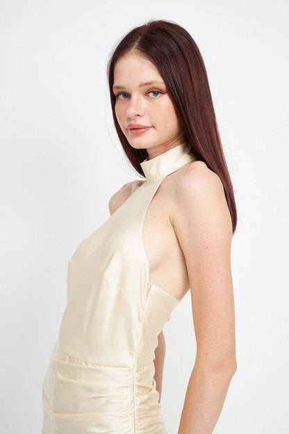 HALTER NECK ASYMMETRICAL DRESS - Shop Style & More | Fresh Looks, Everyday Deals & Free Shipping