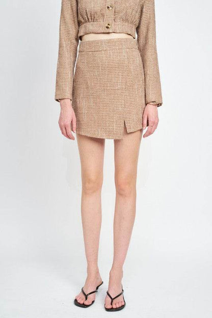 ASYMMETRICAL TWEED MINI SKIRT - Shop Style & More | Fresh Looks, Everyday Deals & Free Shipping