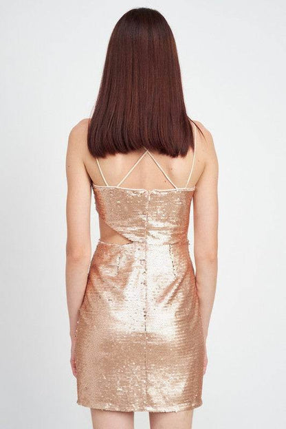 SEQUIN MINI DRESS WITH CUT OUT - Shop Style & More | Fresh Looks, Everyday Deals & Free Shipping