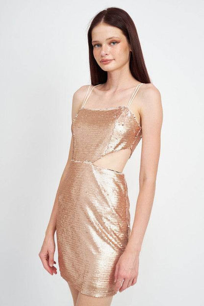 SEQUIN MINI DRESS WITH CUT OUT - Shop Style & More | Fresh Looks, Everyday Deals & Free Shipping