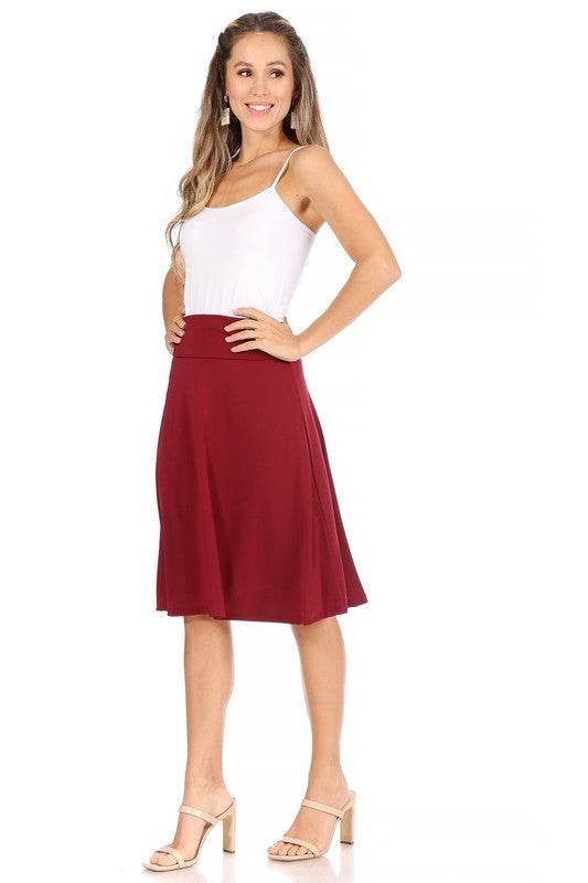 Solid, A-line pull on skirt - Shop Style & More | Fresh Looks, Everyday Deals & Free Shipping