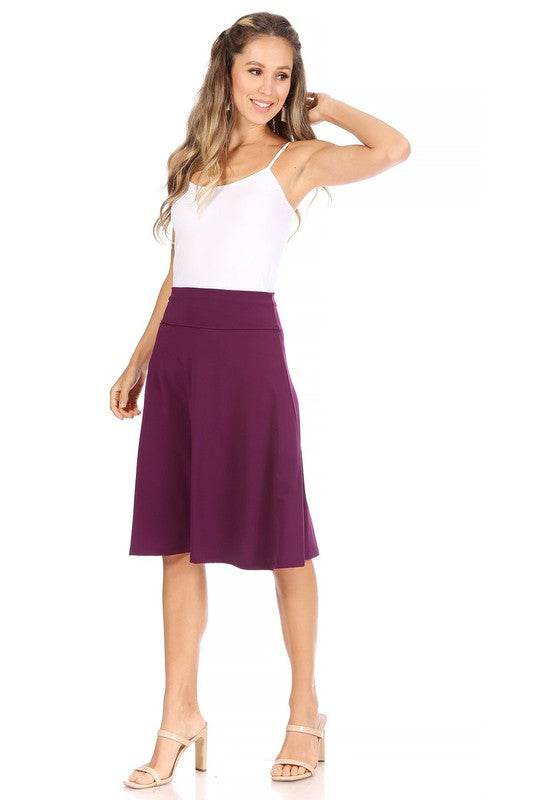 Solid, A-line pull on skirt - Shop Style & More | Fresh Looks, Everyday Deals & Free Shipping