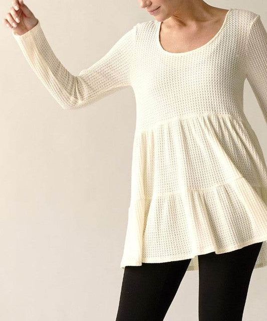 BAMBOO WAFFLE BABYDOLL TUNIC - Shop Style & More | Fresh Looks, Everyday Deals & Free Shipping