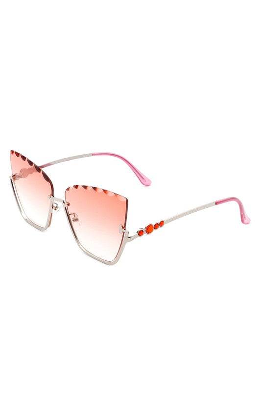 Half Frame Square Tinted Cat Eye Sunglasses - Shop Style & More | Fresh Looks, Everyday Deals & Free Shipping