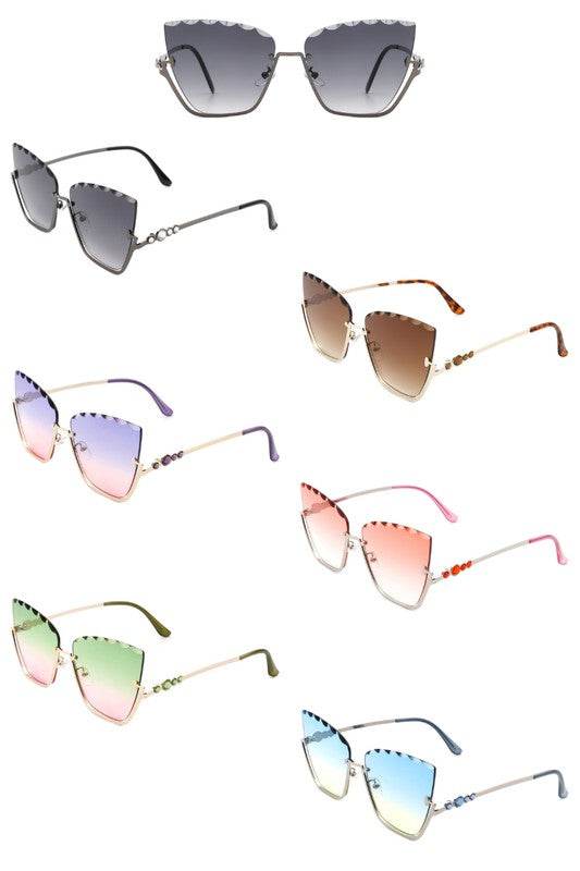Half Frame Square Tinted Cat Eye Sunglasses - Shop Style & More | Fresh Looks, Everyday Deals & Free Shipping