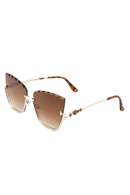 Half Frame Square Tinted Cat Eye Sunglasses - Shop Style & More | Fresh Looks, Everyday Deals & Free Shipping