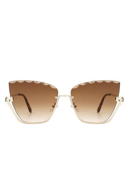 Half Frame Square Tinted Cat Eye Sunglasses - Shop Style & More | Fresh Looks, Everyday Deals & Free Shipping