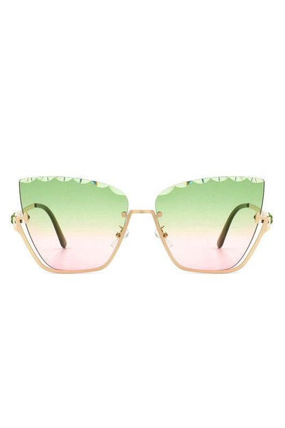 Half Frame Square Tinted Cat Eye Sunglasses - Shop Style & More | Fresh Looks, Everyday Deals & Free Shipping