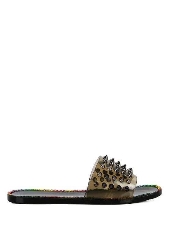 Bolly Punk Stud Clear Jelly Flats - Shop Style & More | Fresh Looks, Everyday Deals & Free Shipping
