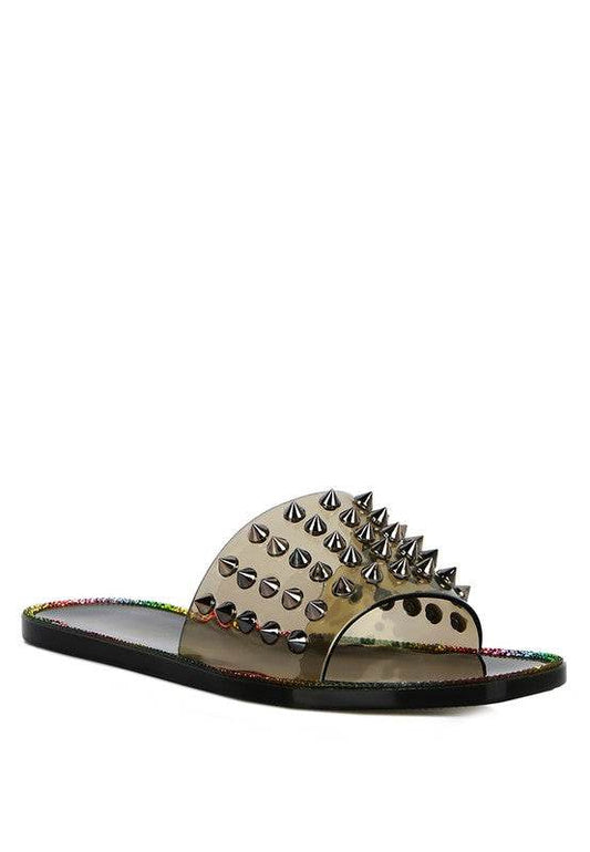 Bolly Punk Stud Clear Jelly Flats - Shop Style & More | Fresh Looks, Everyday Deals & Free Shipping
