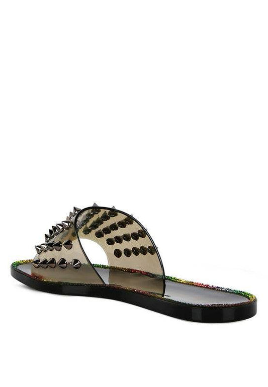 Bolly Punk Stud Clear Jelly Flats - Shop Style & More | Fresh Looks, Everyday Deals & Free Shipping