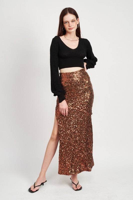 PRINTED HIGH WAIST MAXI SKIRT - Shop Style & More | Fresh Looks, Everyday Deals & Free Shipping