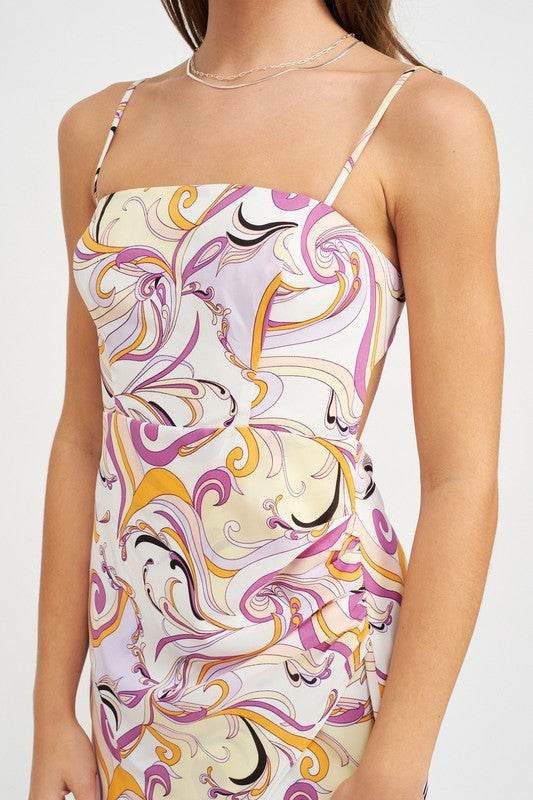 MINI PRINTED OPEN BACK DRESS - Shop Style & More | Fresh Looks, Everyday Deals & Free Shipping