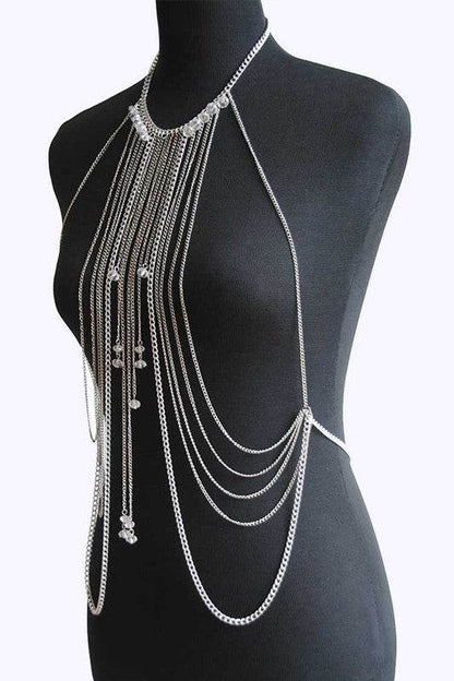 Mesh Metal Shoulder Pad Layer Body Chain - Shop Style & More | Fresh Looks, Everyday Deals & Free Shipping
