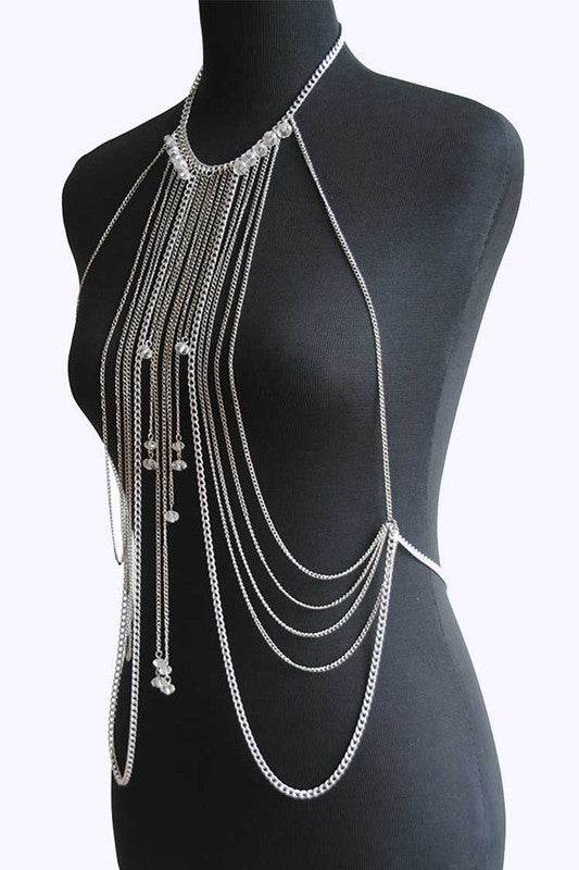 Mesh Metal Shoulder Pad Layer Body Chain - Shop Style & More | Fresh Looks, Everyday Deals & Free Shipping