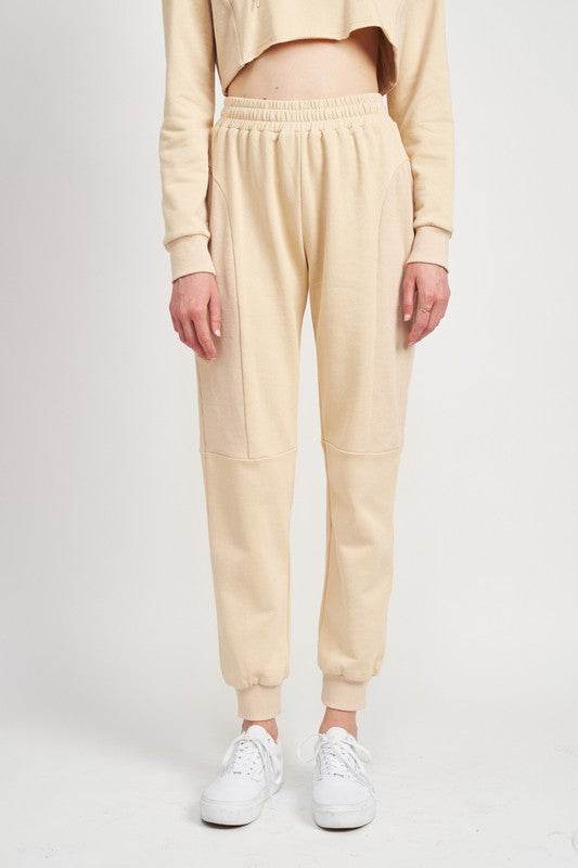 RIB CONTRAST JOGGER PANTS - Shop Style & More | Fresh Looks, Everyday Deals & Free Shipping