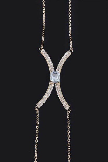 Baguette Stone Crystal Bra Chain - Shop Style & More | Fresh Looks, Everyday Deals & Free Shipping