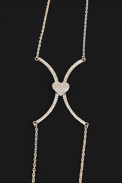 Rhinestone Heart Accent Body Chain - Shop Style & More | Fresh Looks, Everyday Deals & Free Shipping