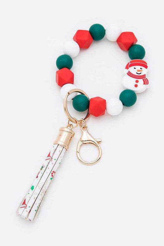 Snowman Printed Christmas Silicon Key Chain - Shop Style & More | Fresh Looks, Everyday Deals & Free Shipping