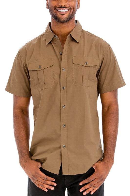Weiv Two Chest Pocket Button Down Shirt - Shop Style & More | Fresh Looks, Everyday Deals & Free Shipping