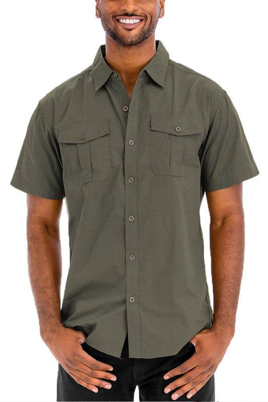 Weiv Two Chest Pocket Button Down Shirt - Shop Style & More | Fresh Looks, Everyday Deals & Free Shipping