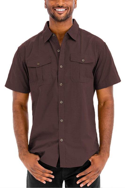 Weiv Two Chest Pocket Button Down Shirt - Shop Style & More | Fresh Looks, Everyday Deals & Free Shipping
