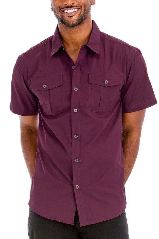 Weiv Two Chest Pocket Button Down Shirt - Shop Style & More | Fresh Looks, Everyday Deals & Free Shipping