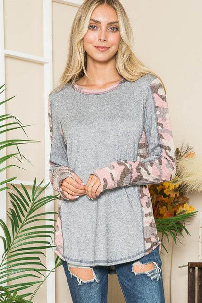 Leopard Print Contrast Thumbhole Knit - Shop Style & More | Fresh Looks, Everyday Deals & Free Shipping