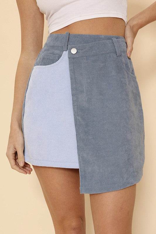 Corduroy two tone skirt - Shop Style & More | Fresh Looks, Everyday Deals & Free Shipping