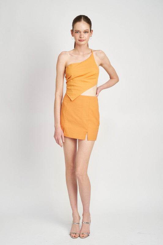 HIGH WAIST MINI SKIRT WITH SLITS - Shop Style & More | Fresh Looks, Everyday Deals & Free Shipping