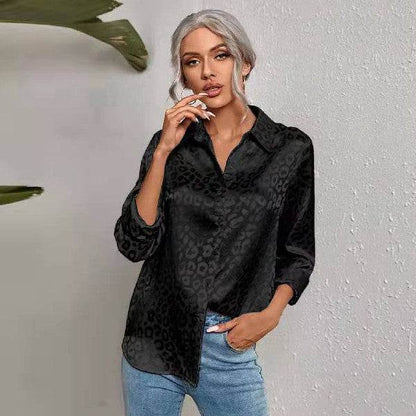 Satin leopard print button down shirt - Shop Style & More | Fresh Looks, Everyday Deals & Free Shipping