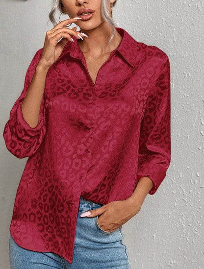 Satin leopard print button down shirt - Shop Style & More | Fresh Looks, Everyday Deals & Free Shipping