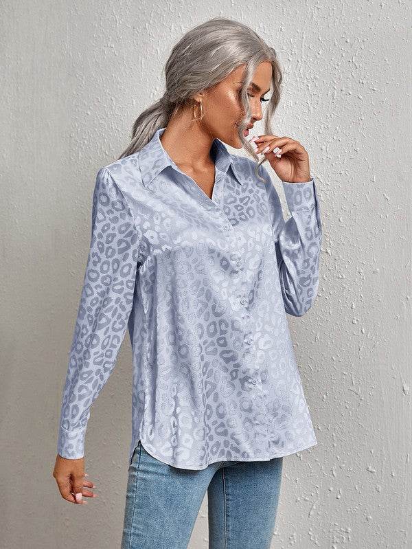 Satin leopard print button down shirt - Shop Style & More | Fresh Looks, Everyday Deals & Free Shipping