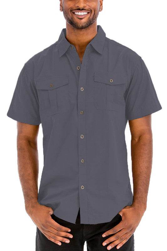 Weiv Two Chest Pocket Button Down Shirt - Shop Style & More | Fresh Looks, Everyday Deals & Free Shipping