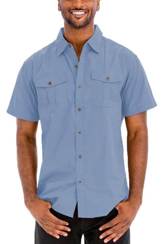 Weiv Two Chest Pocket Button Down Shirt - Shop Style & More | Fresh Looks, Everyday Deals & Free Shipping
