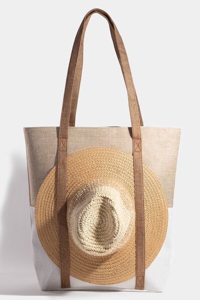 Fame Two Tone Hat Carrier Canvas Tote Bag Bags