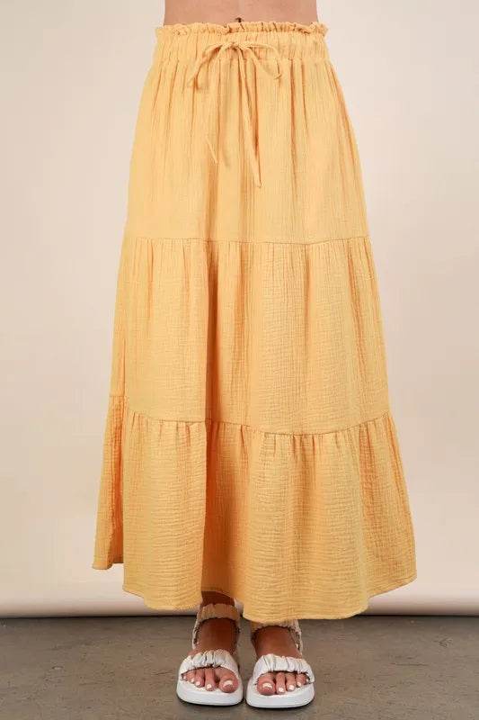 VERY J Elastic Waist Tiered Maxi Skirt - Shop Style & More | Fresh Looks, Everyday Deals & Free Shipping