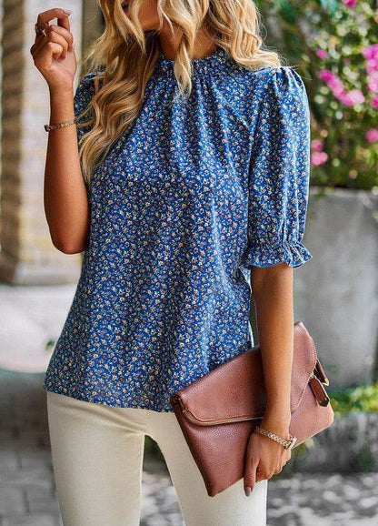 Floral mock neck blouse - Shop Style & More | Fresh Looks, Everyday Deals & Free Shipping