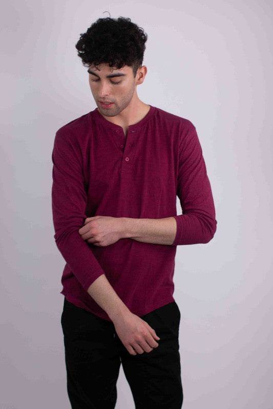 Long Sleeves Henley T-shirt - Shop Style & More | Fresh Looks, Everyday Deals & Free Shipping